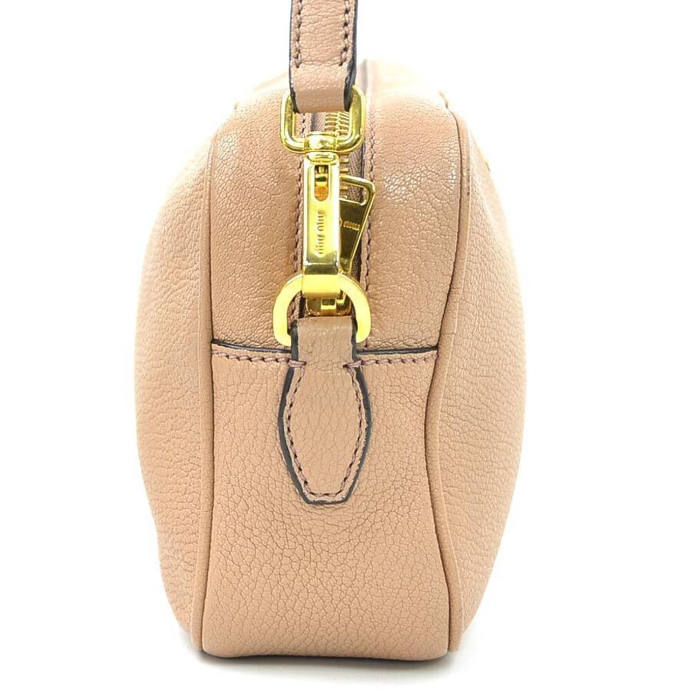 Miu Miu bag beige pink leather shoulder Tan Pink